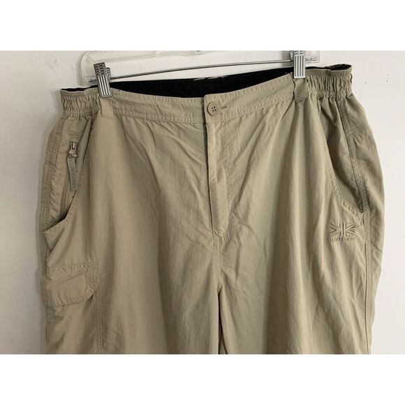 Karrimor Pants Mens XL Beige Cargo Quick Dry Hiking Zip Off Nylon 34x27 - Picture 2 of 16